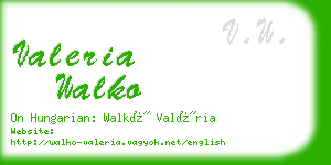 valeria walko business card